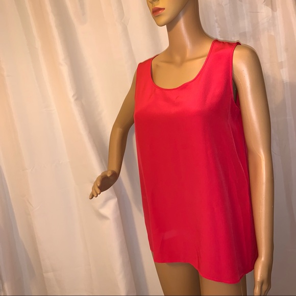 red sleeveless shell